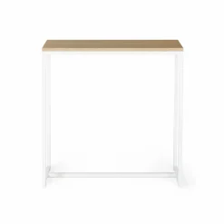 IDMarket Console industrielle bois et métal blanc* Collection Industrielle|Petits Meubles