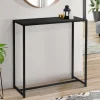 IDMarket Console métal noir style industriel 80 cm* Meubles Noirs|Collection Métal