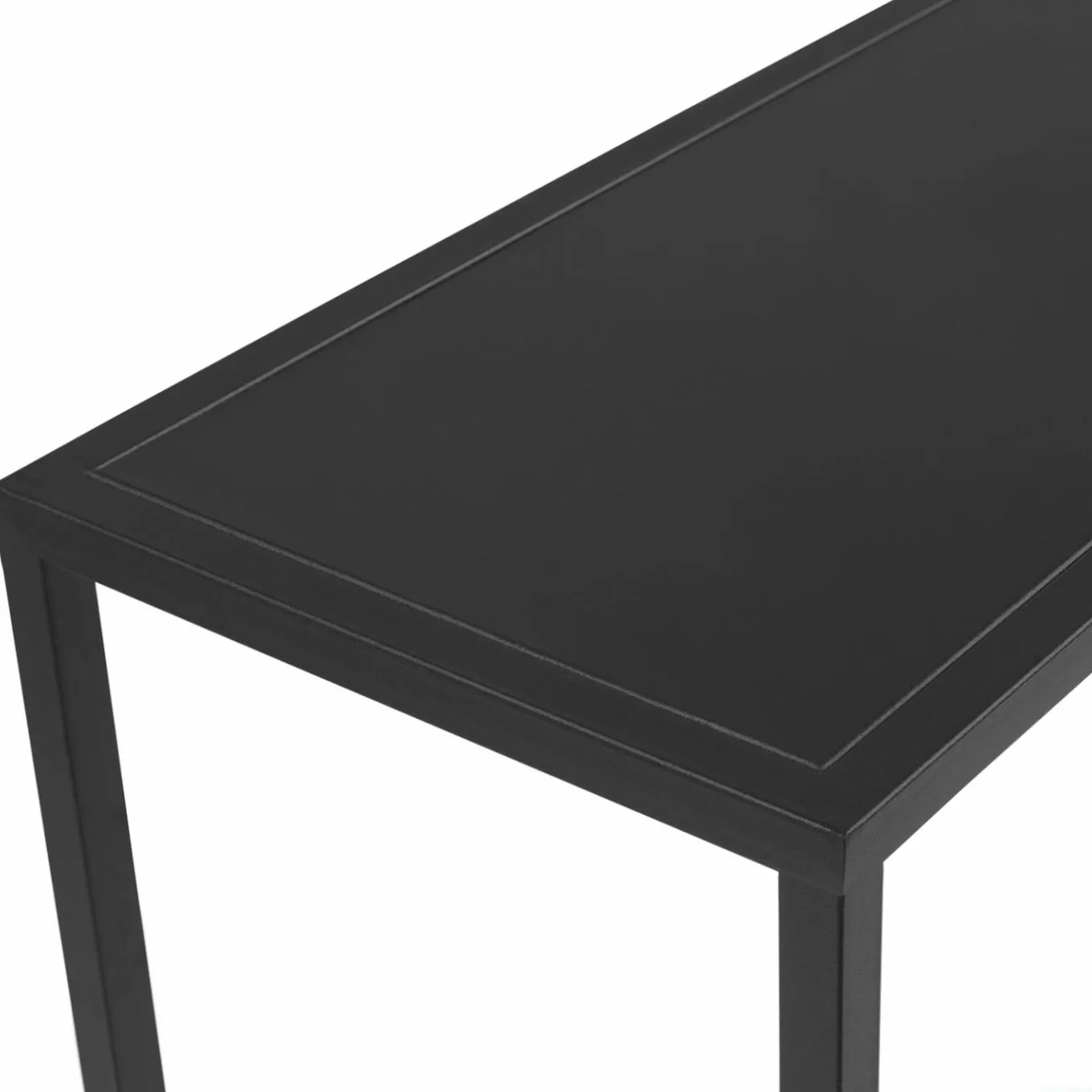 IDMarket Console métal noir style industriel 80 cm* Meubles Noirs|Collection Métal