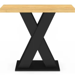 IDMarket Console plateau bois et pied X noir* Consoles|Bureaux Consoles