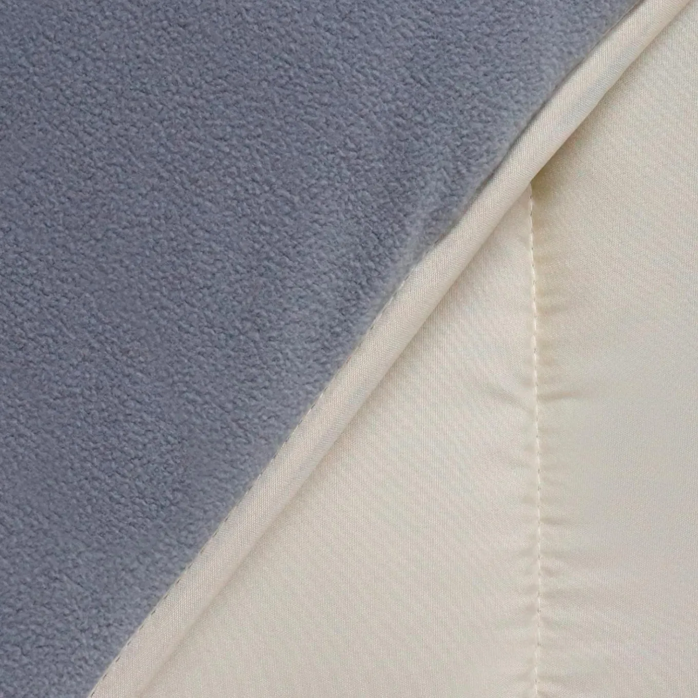 IDMarket Couette polaire biface 200x200 cm gris et crème 400 gr* Couettes Et Oreillers|Chambre Complète Adulte