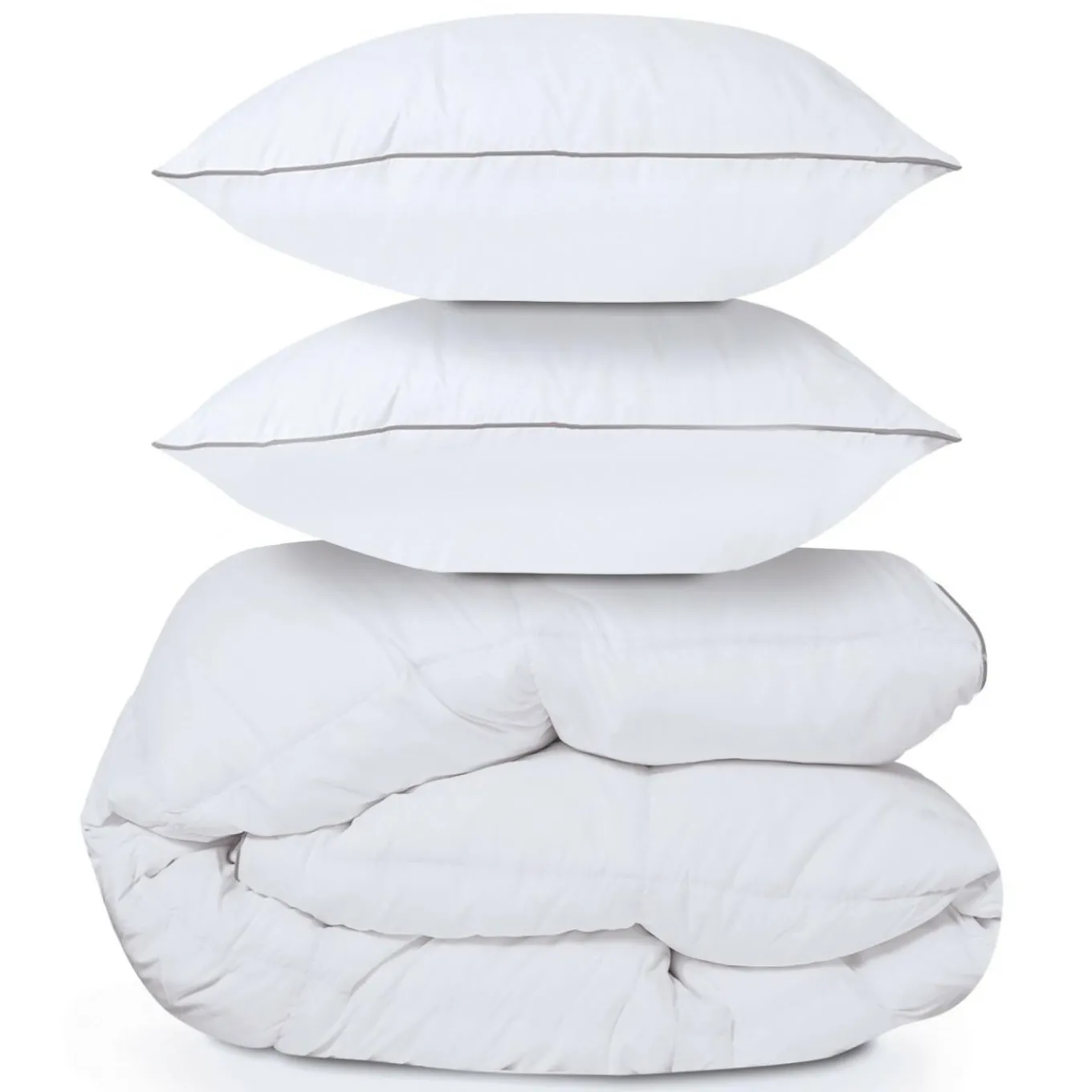 IDMarket Couette 240x220 + 2 oreillers en plume d’oie* Couettes Et Oreillers|Chambre Complète Adulte