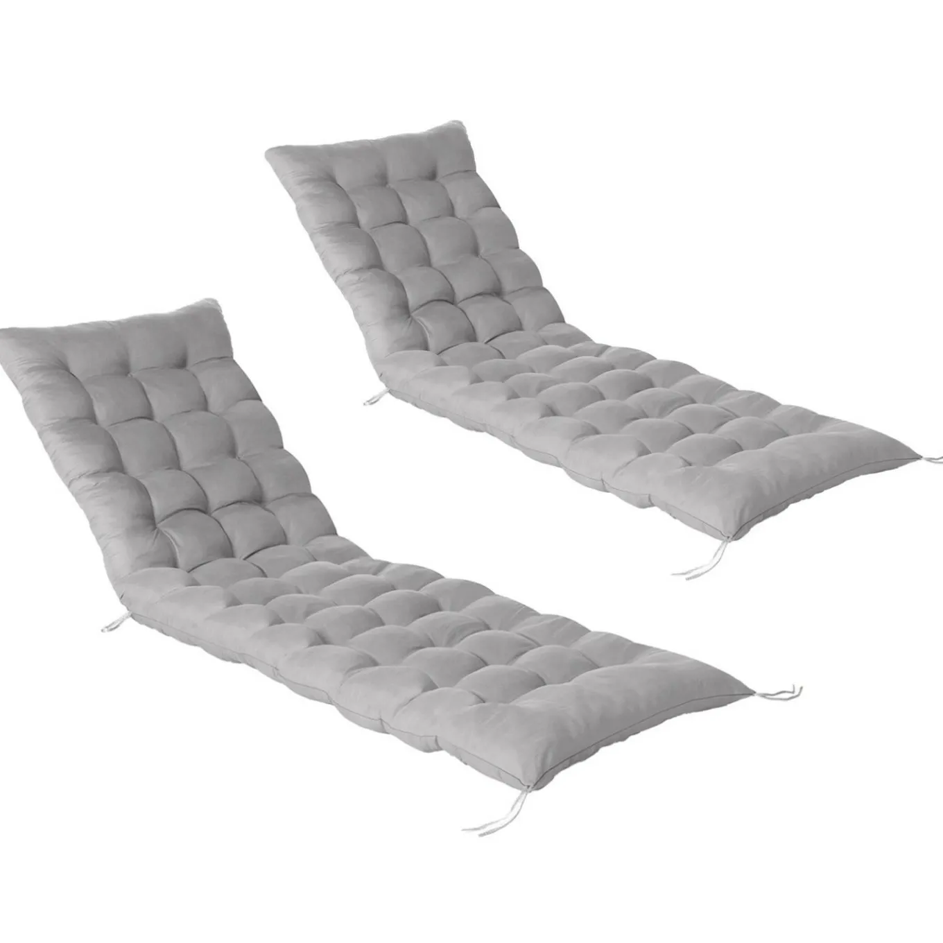 IDMarket Coussin bain de soleil transat gris 180 cm* Bains De Soleil|Fauteuils De Jardin