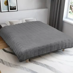 IDMarket Couverture lestée 7kg 150x200 cm gris clair et gris foncé* Couettes Et Oreillers|Chambre Complète Adulte