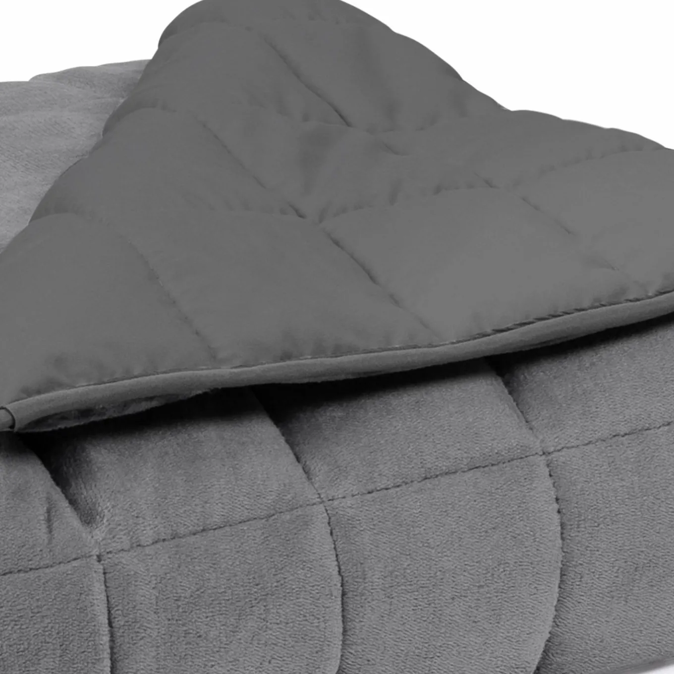 IDMarket Couverture lestée 7kg 150x200 cm gris clair et gris foncé* Couettes Et Oreillers|Chambre Complète Adulte