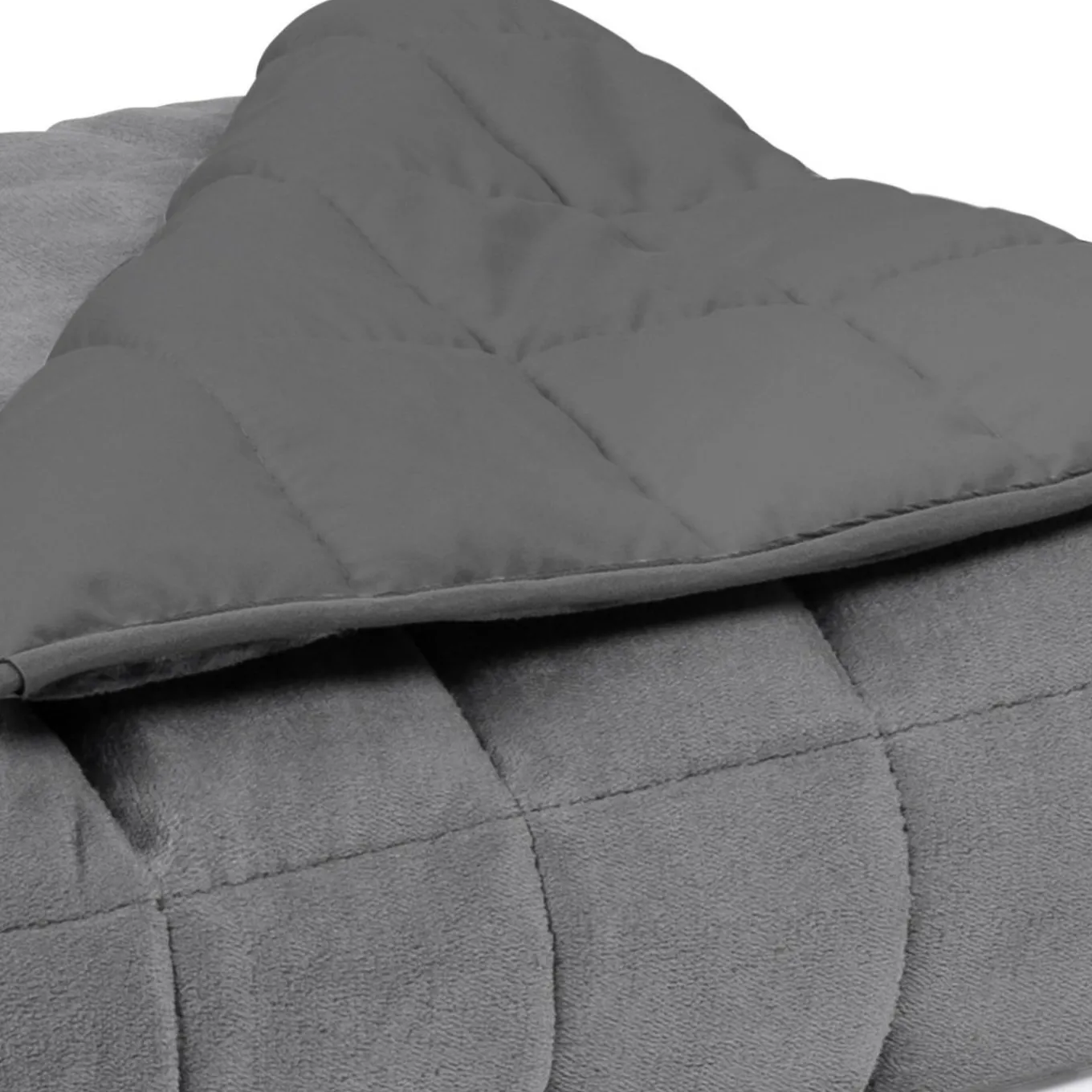 IDMarket Couverture lestée 150x200 cm bicolore gris clair et gris 9 kg* Couettes Et Oreillers