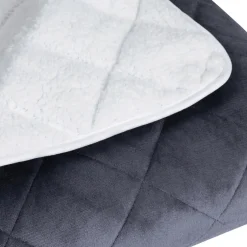 IDMarket Couverture lestée 150x200 cm biface polaire gris et blanc 7 kg* Couettes Et Oreillers