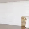 IDMarket Crédence adhésive murale effet carrelage blanc* Produits D’Aménagement Intérieur|Décoration Et Accessoires