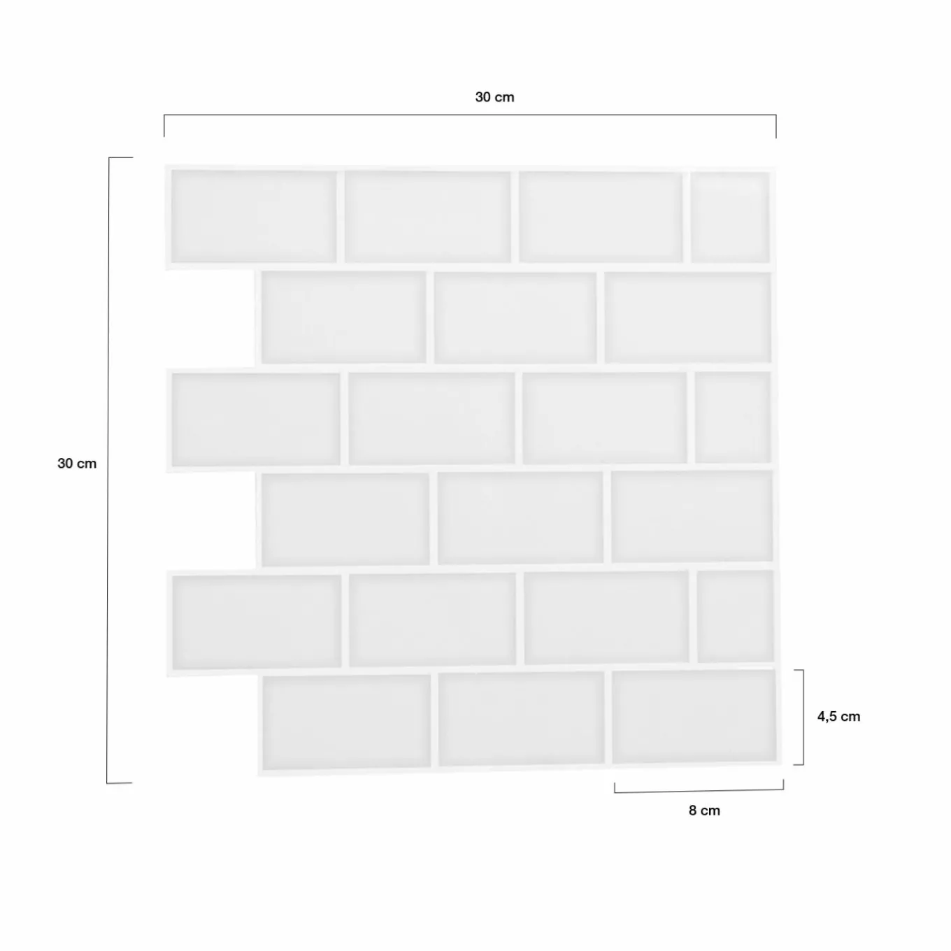 IDMarket Crédence adhésive murale effet carrelage blanc* Produits D’Aménagement Intérieur|Décoration Et Accessoires