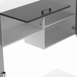 IDMarket Cuisine complète 240 cm avec plan de travail blanc et gris* Meubles Hauts|Meubles Bas