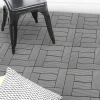IDMarket Dalles de terrasse mosaïques clipsables bois composite gris 30 x 30 cm* Revêtement Sol Extérieur