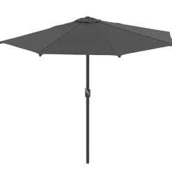 IDMarket Demi parasol de balcon plage CORTE gris 2,7x1,35 M avec housse* Parasols