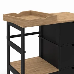 IDMarket Desserte de cuisine 3 paniers et 1 plateau amovible L.76 CM* Meubles De Cuisine Avec Plan De Travail|Buffets De Cuisine