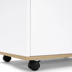 IDMarket Desserte de cuisine bois blanc avec 1 grand placard + 1 tiroir* Meubles De Cuisine Avec Plan De Travail|Dessertes Et Éléments De Cuisine