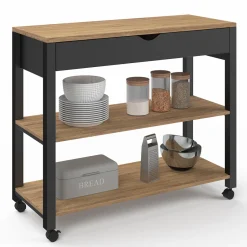 IDMarket Desserte de cuisine XXL L.100 CM* Meubles De Cuisine Avec Plan De Travail|Dessertes Et Éléments De Cuisine