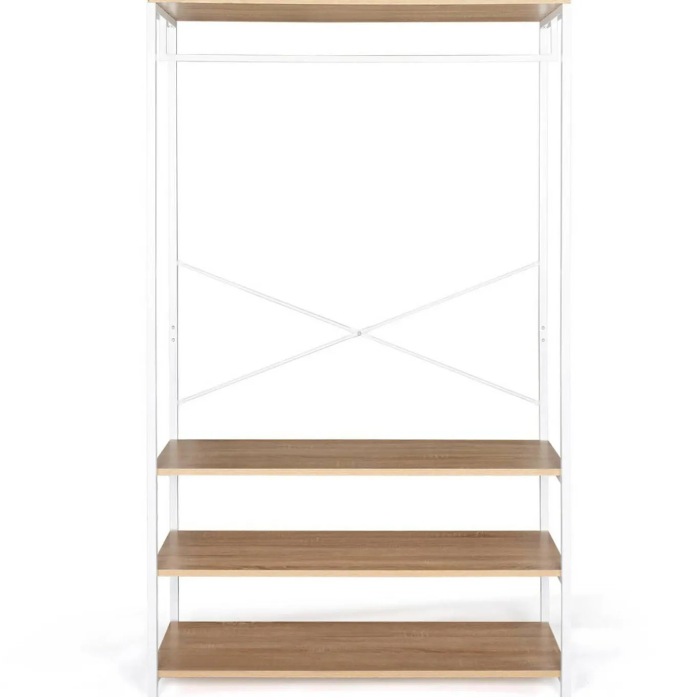 IDMarket Dressing industriel blanc 100 cm* Meubles Hauts|Collection Agencement Magasin