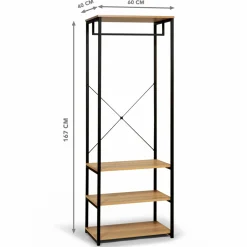 IDMarket Dressing industriel 60cm* Meubles Hauts|Meubles En Bois