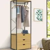 IDMarket Dressing penderie 3 tiroirs L.60 cm design industriel* Dressings Et Portants Vêtements|Chambre Complète Adulte