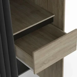 IDMarket Dressing XXL extensible 120/180 cm en hêtre avec penderie, étagères et tiroirs* Dressings Et Portants Vêtements|Chambre Complète Adulte