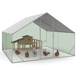 IDMarket Enclos à poules 9m2 parc grillagé 3x3m* Volières Et Enclos