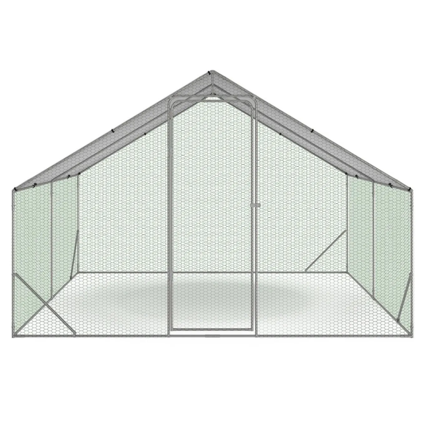 IDMarket Enclos à poules 9m2 parc grillagé 3x3m* Volières Et Enclos