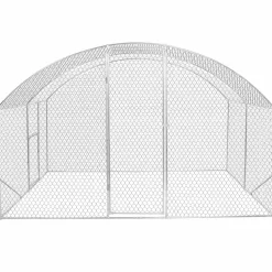 IDMarket Enclos poulailler 7,5 m 2 avec toit dôme* Volières Et Enclos