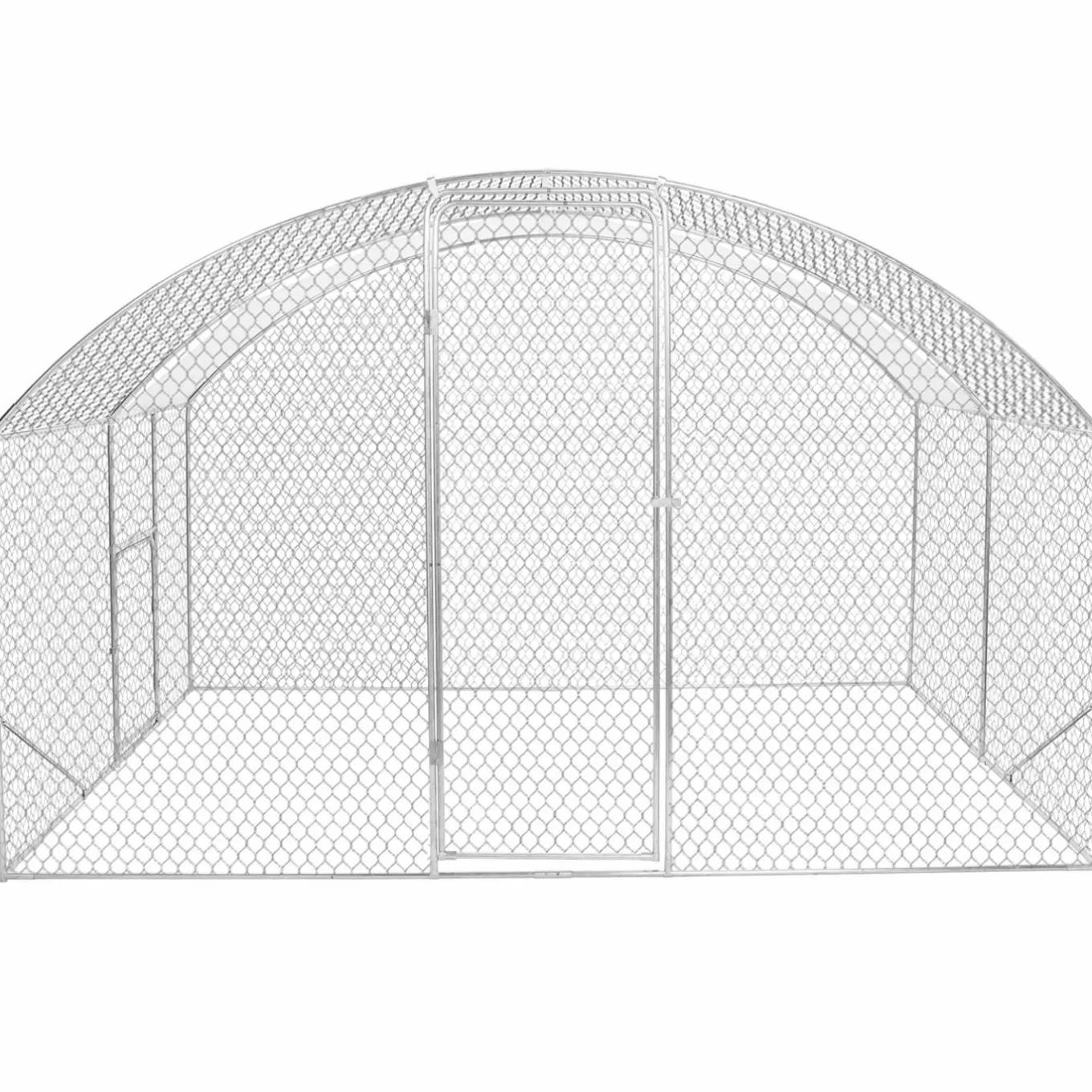 IDMarket Enclos poulailler 7,5 m 2 avec toit dôme* Volières Et Enclos