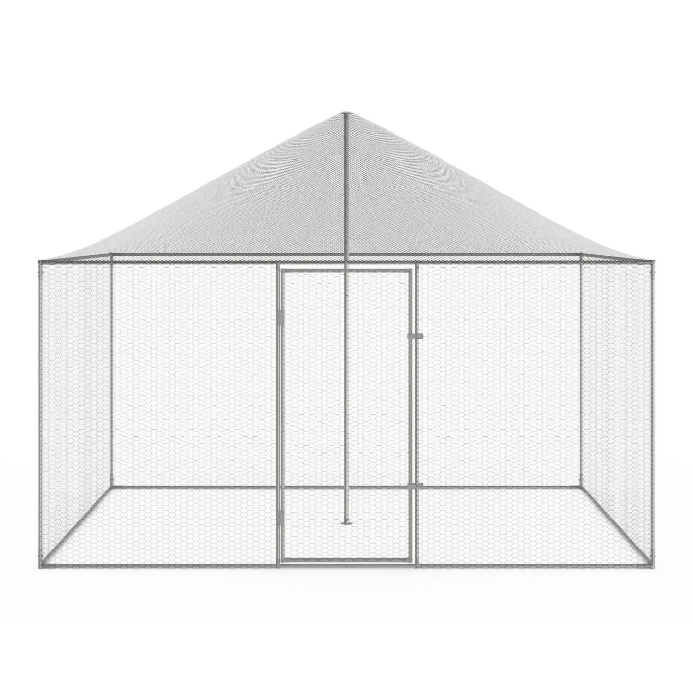 IDMarket Enclos poulailler en acier galvanisé 6 m² 3x2 m volière extérieure* Volières Et Enclos