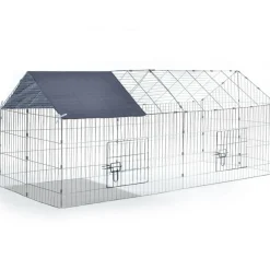 IDMarket Enclos pour lapin extérieur grillagé 1,35 m2* Volières Et Enclos