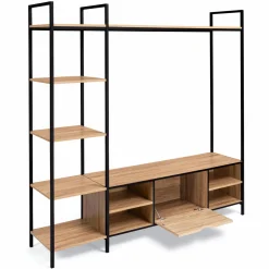 IDMarket Ensemble meuble TV industriel avec étagères* Meubles En Bois|Collection Industrielle