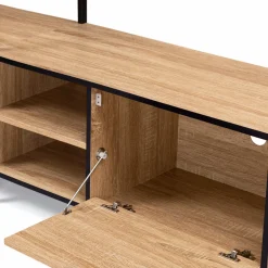 IDMarket Ensemble meuble TV industriel avec étagères* Meubles En Bois|Collection Industrielle