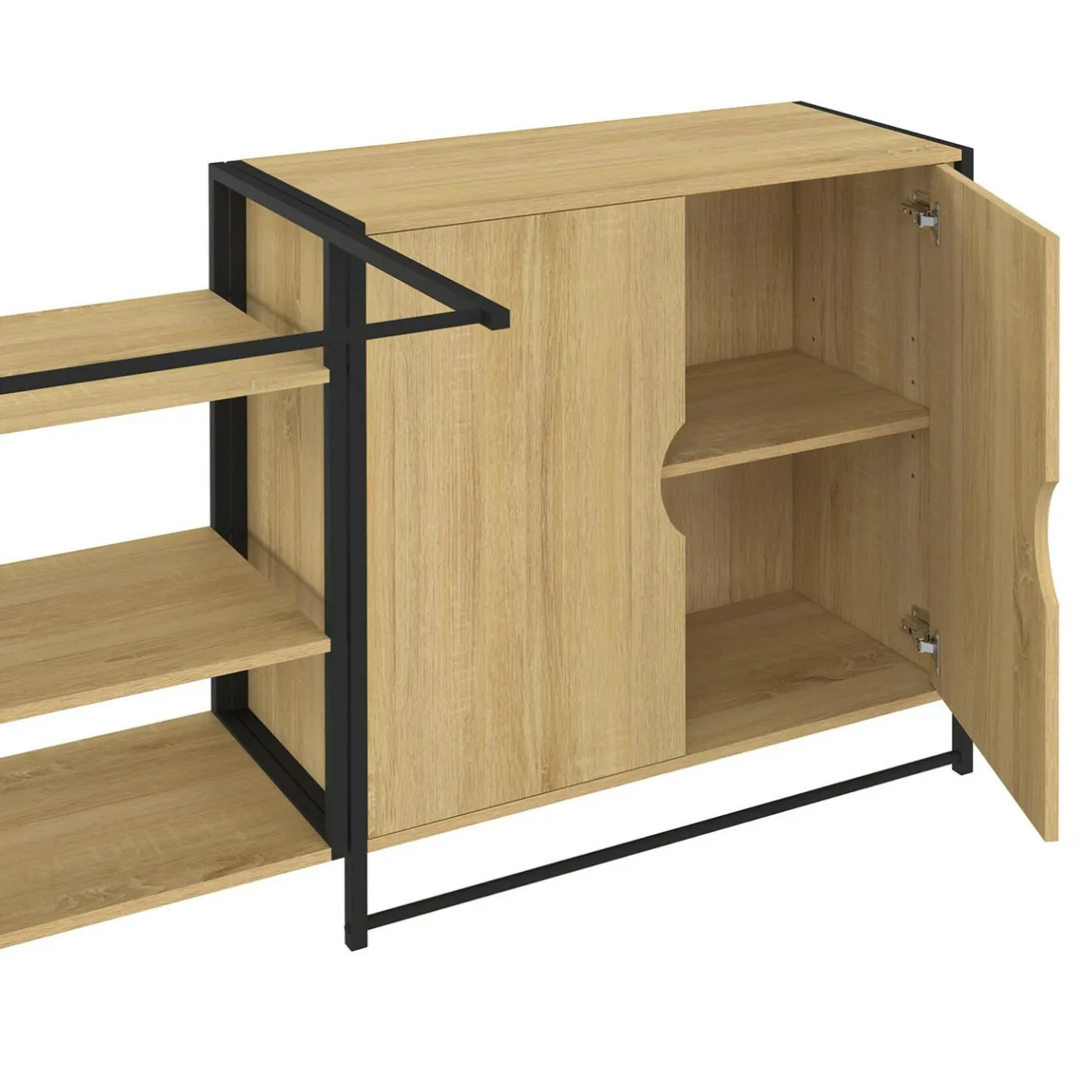 IDMarket Ensemble pour machine à laver et sèche-linge design industriel* Meubles Salle De Bain