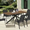 IDMarket Ensemble table et chaise salon de jardin 8 personnes pied araignée noir* Salons De Jardin