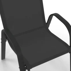 IDMarket Ensemble table et chaise salon de jardin 8 personnes pied araignée noir* Salons De Jardin
