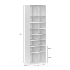 IDMarket Etagère à chaussures 16 compartiments* Collection Moderne|Meubles À Chaussures