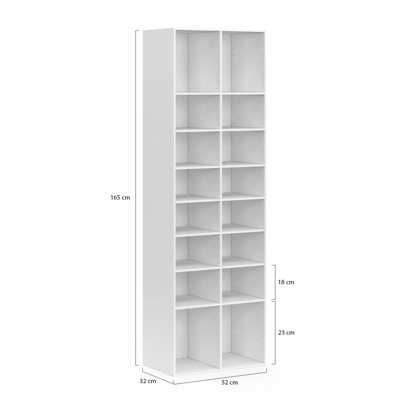 IDMarket Etagère à chaussures 16 compartiments* Collection Moderne|Meubles À Chaussures