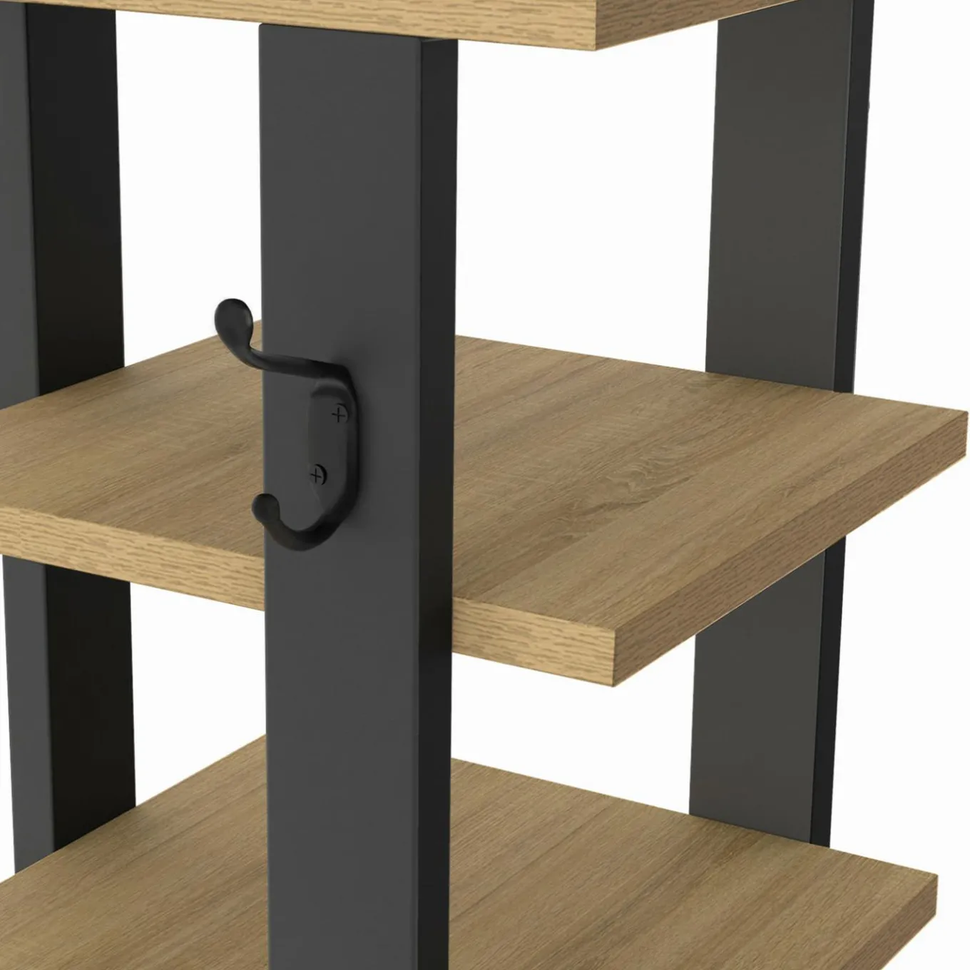 IDMarket Etagère à chaussures 8 niveaux* Meubles À Chaussures|Collection Industrielle