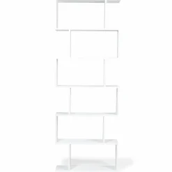 IDMarket Etagère blanche en S 6 niveaux* Meubles Hauts|Meubles Blancs