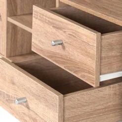 IDMarket Etagère escalier 4 niveaux bois imitation hêtre* Rangement Et Accessoires|Meubles Tiroirs