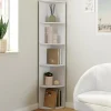 IDMarket Etagère murale d'angle 5 niveaux blanche à poser ou à fixer* Etagères|Collection Moderne