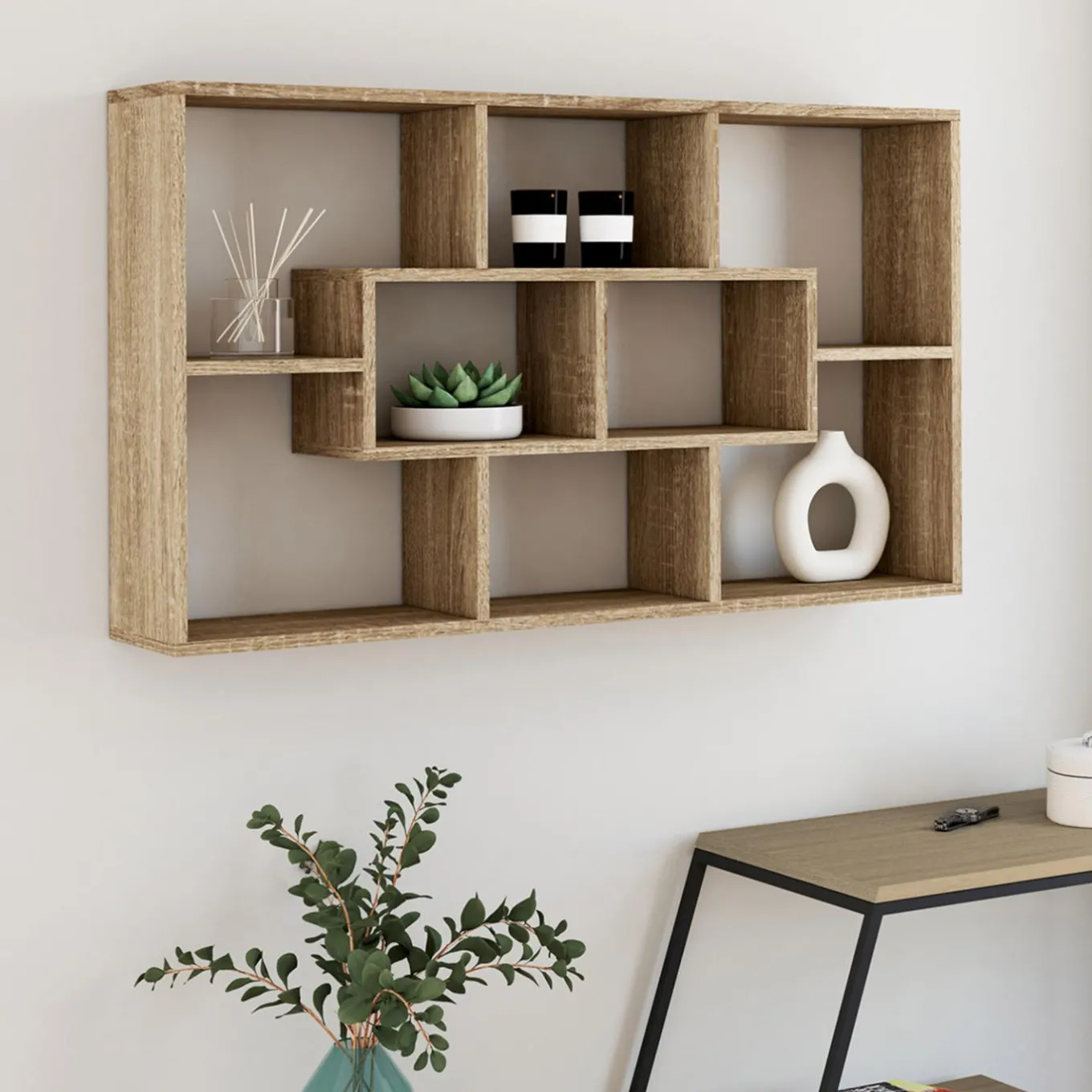 IDMarket Etagère murale effet bois* Etagères|Petits Meubles