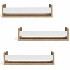 IDMarket Etagères à épices hêtre et blanc* Etagères