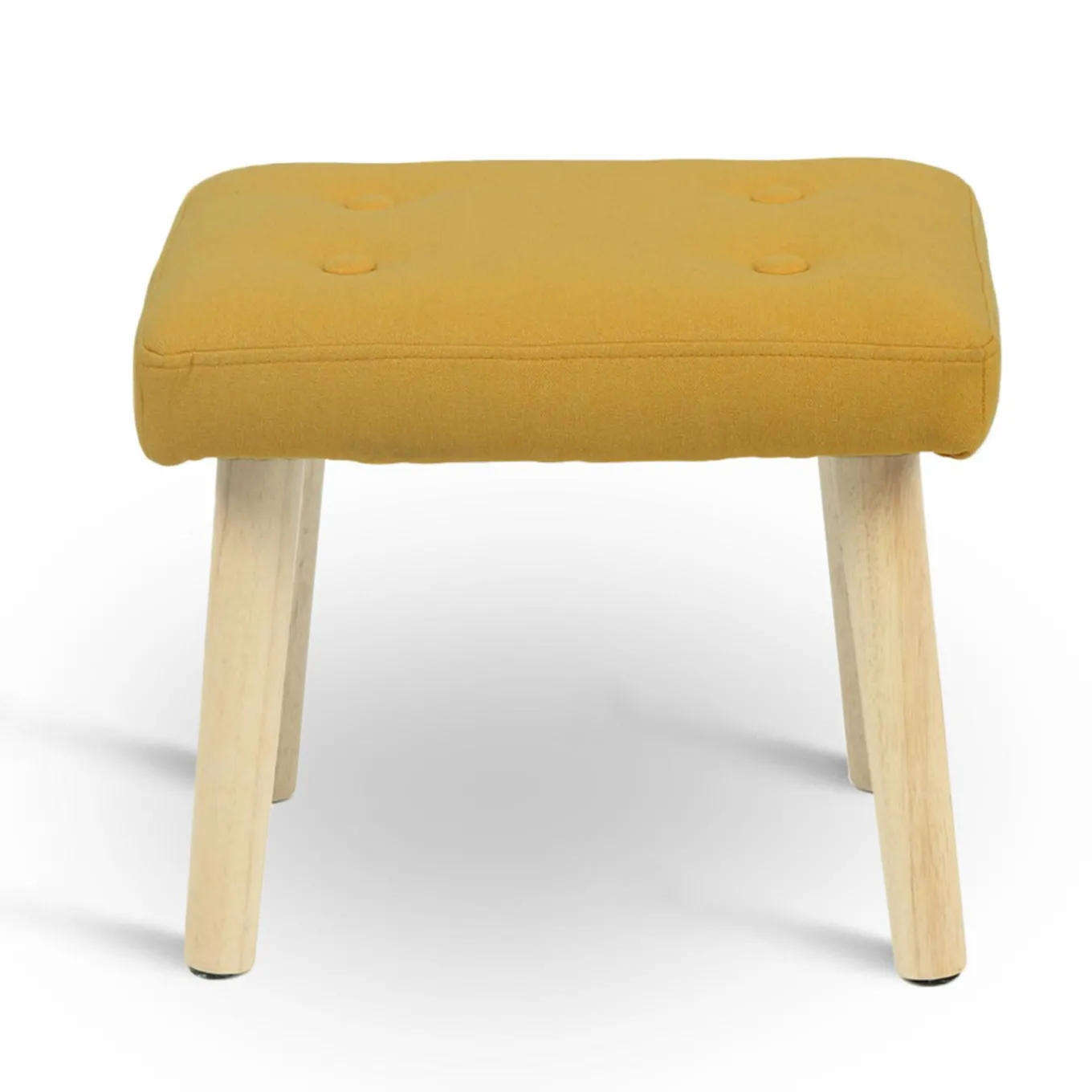IDMarket Fauteuil avec repose pieds en tissu jaune style scandinave* Collection Agencement Magasin|Collection Scandinave