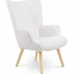 IDMarket Fauteuil bouclette blanche style scandinave* Collection Agencement Magasin|Collection Scandinave