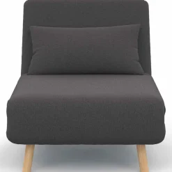 IDMarket Fauteuil convertible en lit 1 place gris anthracite* Collection Scandinave|Fauteuils