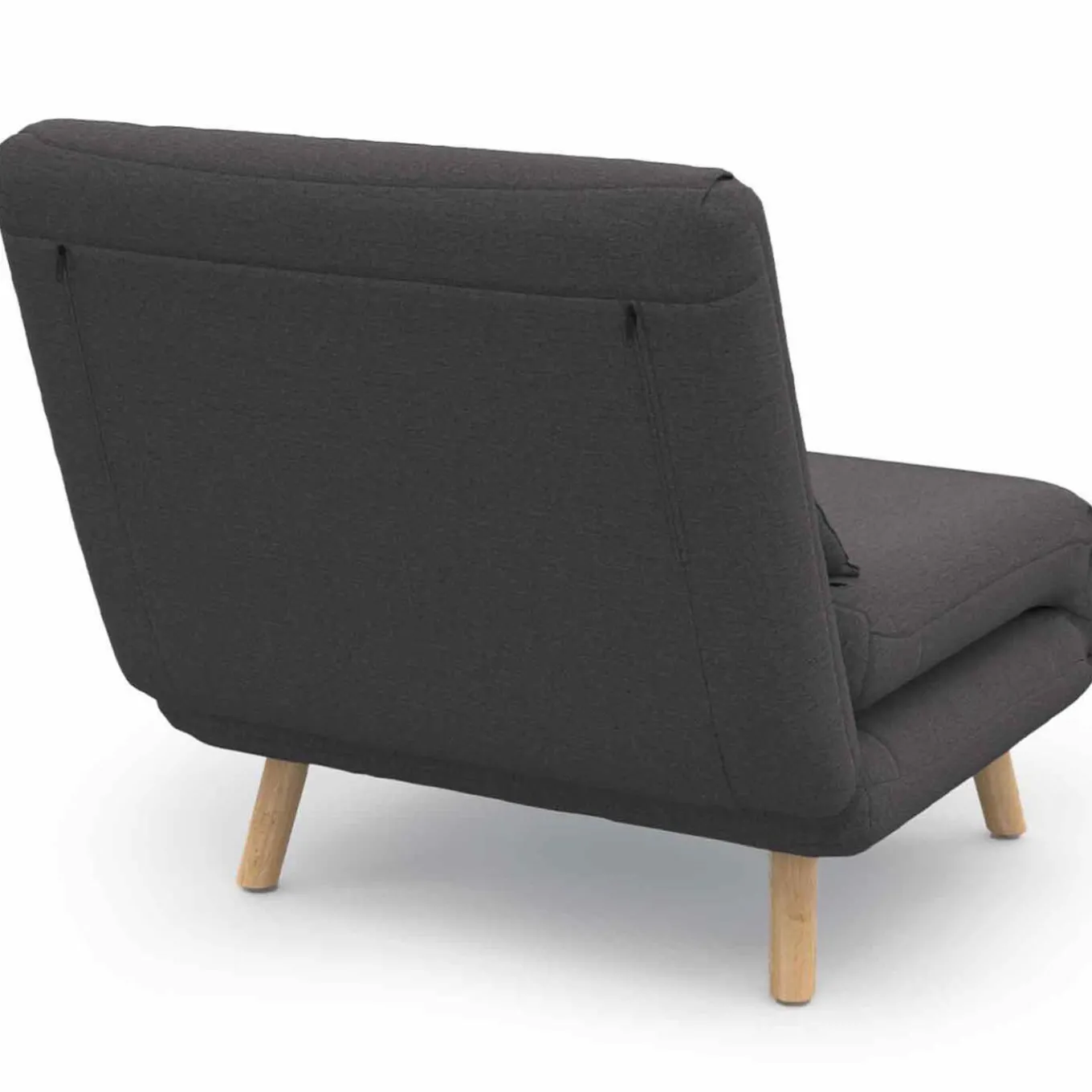 IDMarket Fauteuil convertible en lit 1 place gris anthracite* Collection Scandinave|Fauteuils