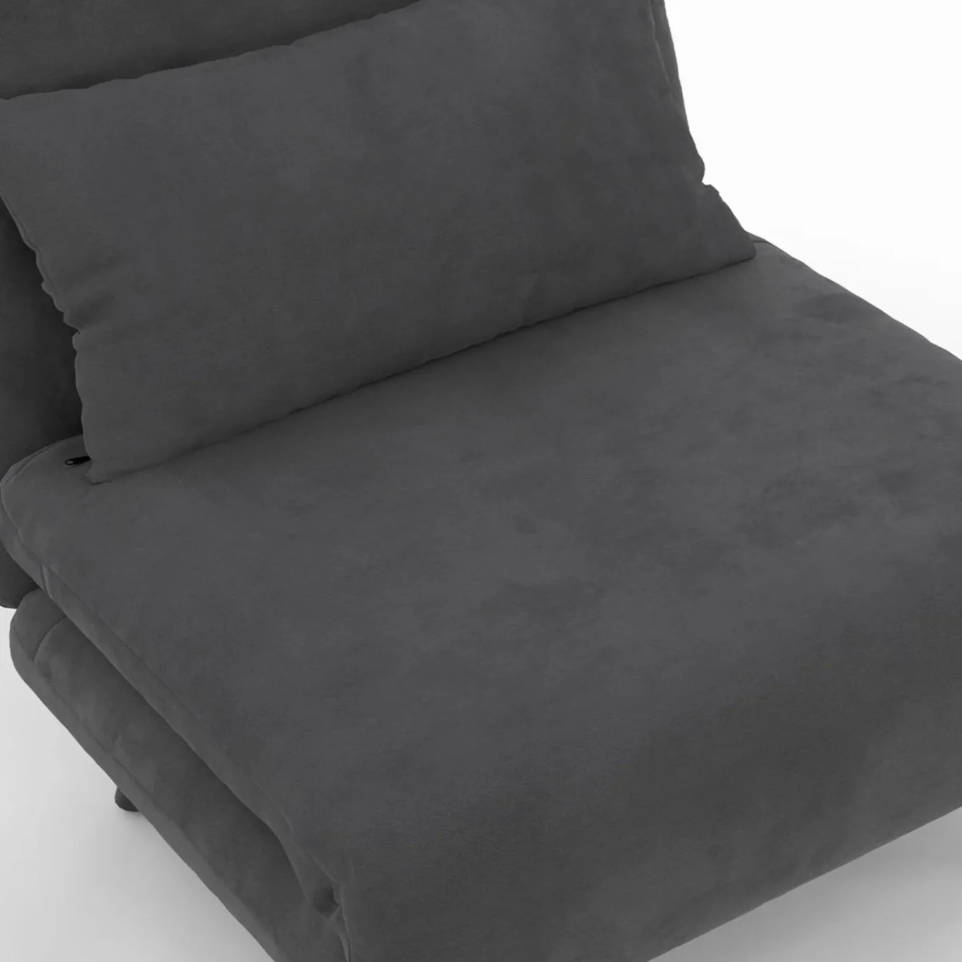 IDMarket Fauteuil convertible en lit 1 place velours gris anthracite* Fauteuils