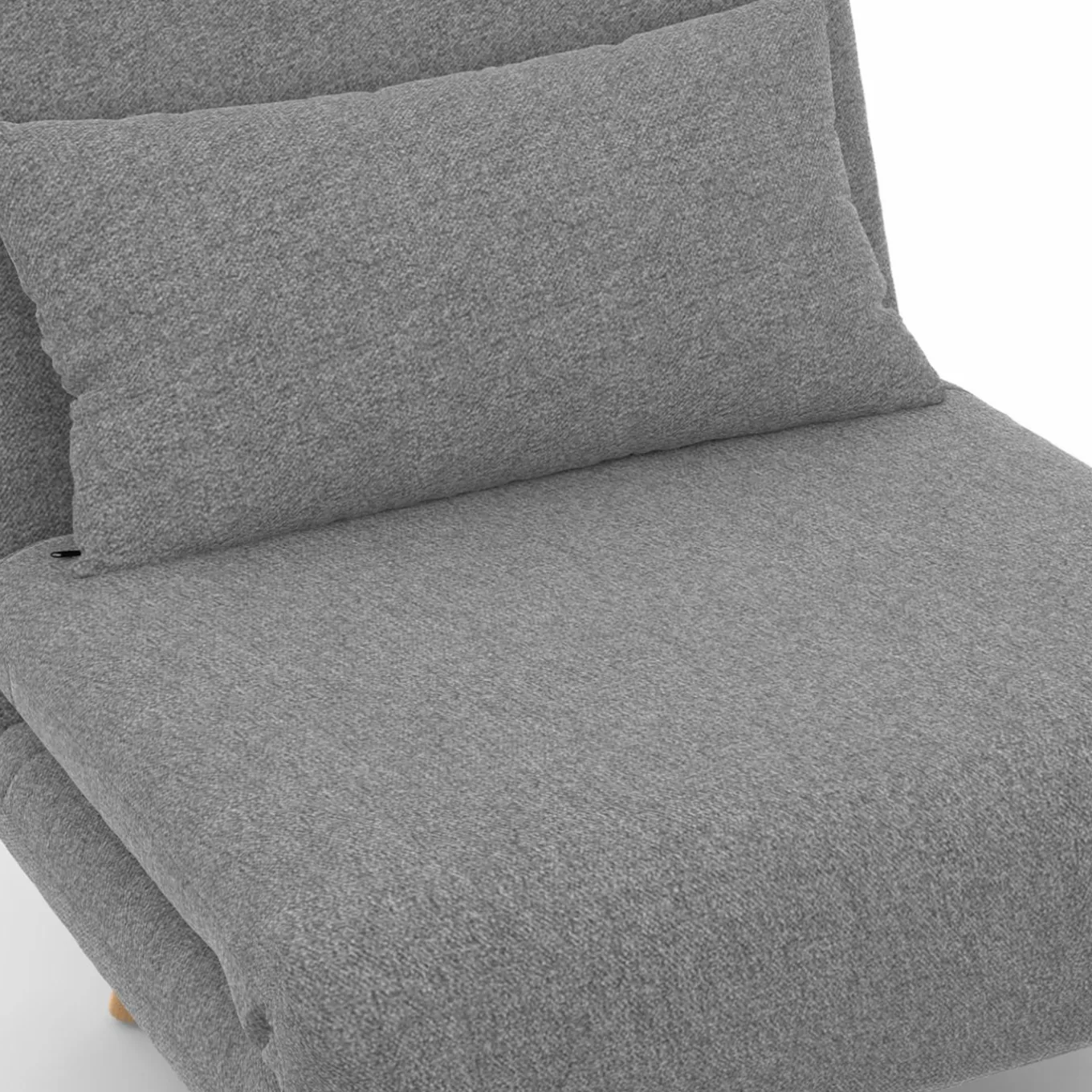 IDMarket Fauteuil convertible en lit 1 place gris clair* Collection Scandinave|Fauteuils