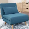 IDMarket Fauteuil convertible en lit 1 place bleu canard* Salon Complet|Fauteuils