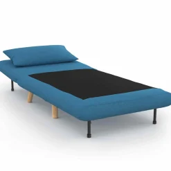 IDMarket Fauteuil convertible en lit 1 place bleu canard* Salon Complet|Fauteuils